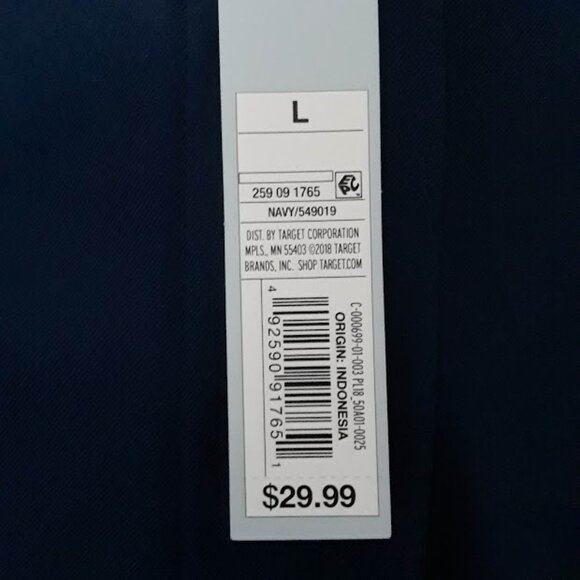 Prologue Navy Blue Women's Belted Front-Buttoned Closure Dress Size Large NWT - Picture 4 of 5